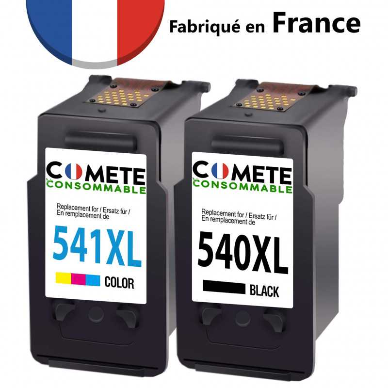 2 cartouches MADE IN FRANCE compatibles CANON 540XL/541XL