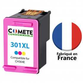 COMETE - Fabriqué en France - 301XL - 2 Cartouches d'encre Compatibles avec  HP 301 XL - sans Affichage du Niveau d'encre - pour Cartouche HP 301