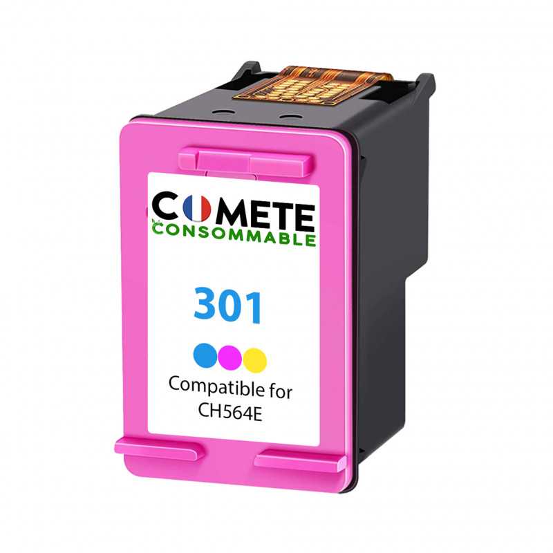 1 cartouche d'encre compatible HP 301 Noir pour imprimante HP