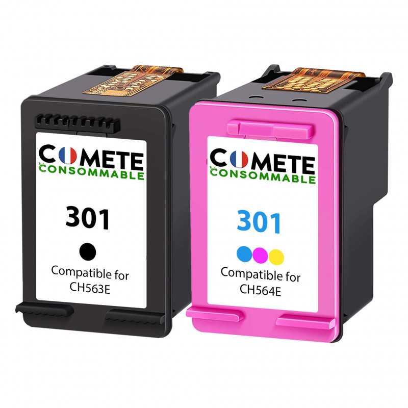 COMETE - 545/546 - 2 Cartouches d'encre Compatibles avec Canon