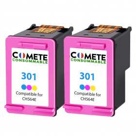 2 Cartouches d'encre compatibles HP 301 Couleur, HP