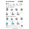 1 Kit de recharge compatible HP 301/302/304/305/62XL Noir