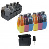 2 Kits de recharge compatibles CANON PG-545 + CL-546XL 4 recharges Noires