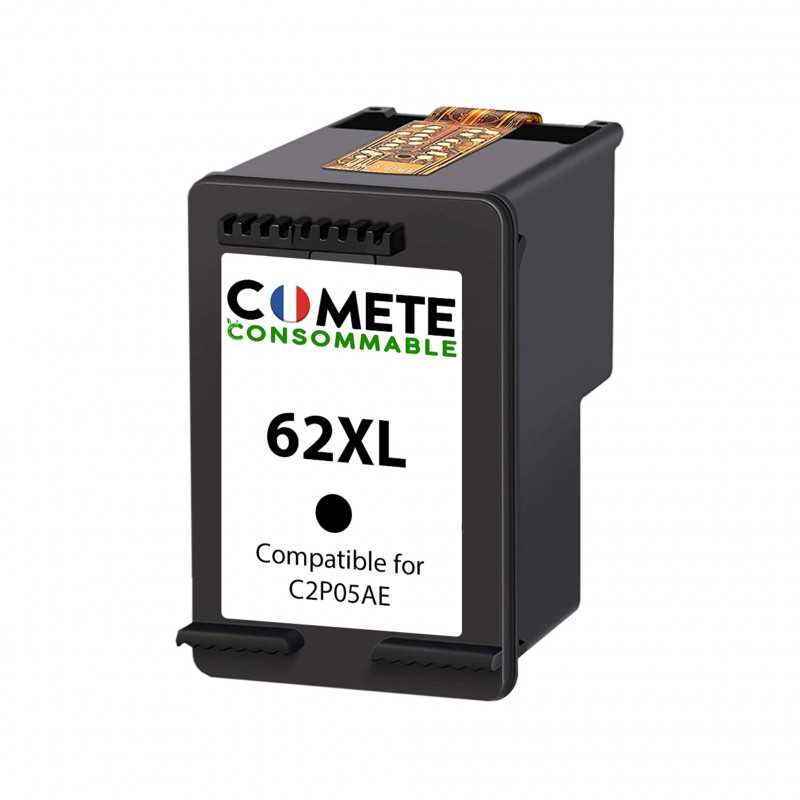 1 cartouche compatible HP 62XL Noir, HP 1 cartouche compatible HP 62XL Noir, HP