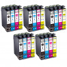 20 Cartouches 16XL compatibles Epson Workforce C13T16214010 - 5 Noir + 5 Cyan + 5 Magenta + 5 Jaune, EPSON