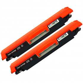 2 Toners compatibles HP 126A CE310A/CF350A, HP