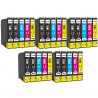T1285 - 25 Cartouches d'encre Compatibles avec Epson Stylus - 10 Noir + 5 Cyan + 5 Magenta + 5 Jaune, EPSON