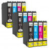 T1285 - 12 Cartouches d'encre Compatibles avec Epson T128 T128XL T1281 T1282 T1283 T1284 - 3 Packs, EPSON