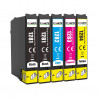 T1285 - 5 Cartouches d'encre Compatibles avec Epson Stylus - 2 Noir + 1 Cyan + 1 Magenta + 1 Jaune, EPSON