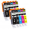 10 Cartouches Compatibles 550XL 551XL pour imprimantes Canon PIXMA PGI-550 CLI-551 - 2 Packs, CANON