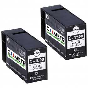 2 Cartouches Compatibles 1500XL PGI-1500 pour imprimantes CANON MAXIFY - 2 Noires, CANON