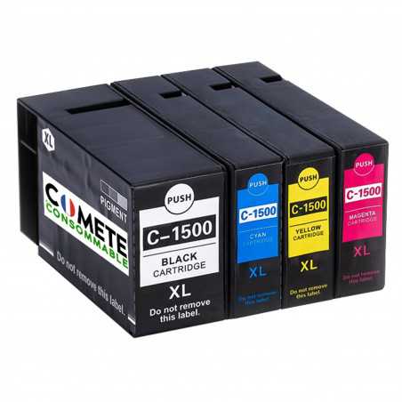 4 Cartouches Compatibles 1500XL PGI-1500 pour imprimantes CANON MAXIFY - 1 Pack