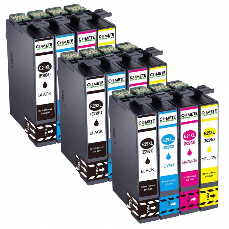 12 Cartouches 29XL compatibles Epson 29 XL T2991 T1992 T1993 T2994 T2996 C13T29964012, EPSON 12 Cartouches 29XL compatibles Epson 29 XL T2991 T1992 T1993 T2994 T2996 C13T29964012, EPSON