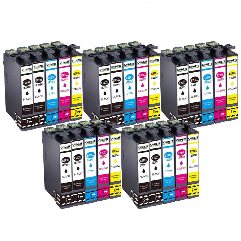 25 Cartouches 29XL compatibles Epson 29 XL T2991 T1992 T1993 T2994 T2996 C13T29964012, EPSON 25 Cartouches 29XL compatibles Epson 29 XL T2991 T1992 T1993 T2994 T2996 C13T29964012, EPSON