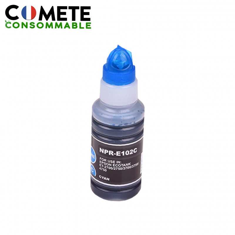 1 Recharge 102 Compatible pour imprimantes Epson Ecotank - Cyan, EPSON 1 Recharge 102 Compatible pour imprimantes Epson Ecotank - Cyan, EPSON