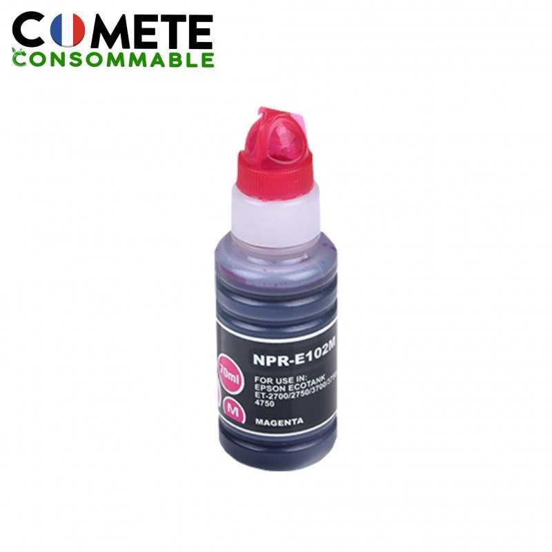 1 Recharge 102 Compatible pour imprimantes Epson Ecotank - Magenta, EPSON 1 Recharge 102 Compatible pour imprimantes Epson Ecotank - Magenta, EPSON