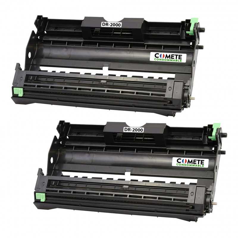 2 Tambours compatibles BROTHER DR2000 Noir 2BK, BROTHER 2 Tambours compatibles BROTHER DR2000 Noir 2BK, BROTHER