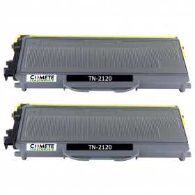 2 Toners compatibles BROTHER TN2120 Noir, BROTHER