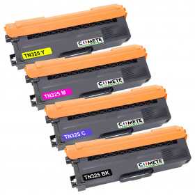 4 Toners compatibles BROTHER TN320/321 TN325 - 1 Noir + 1 Cyan + 1 Magenta + 1 Jaune, BROTHER