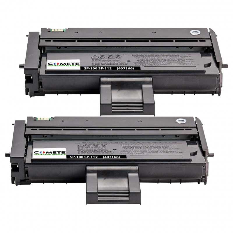 2 Toners compatibles RICOH SP100 Noir, RICOH 2 Toners compatibles RICOH SP100 Noir, RICOH