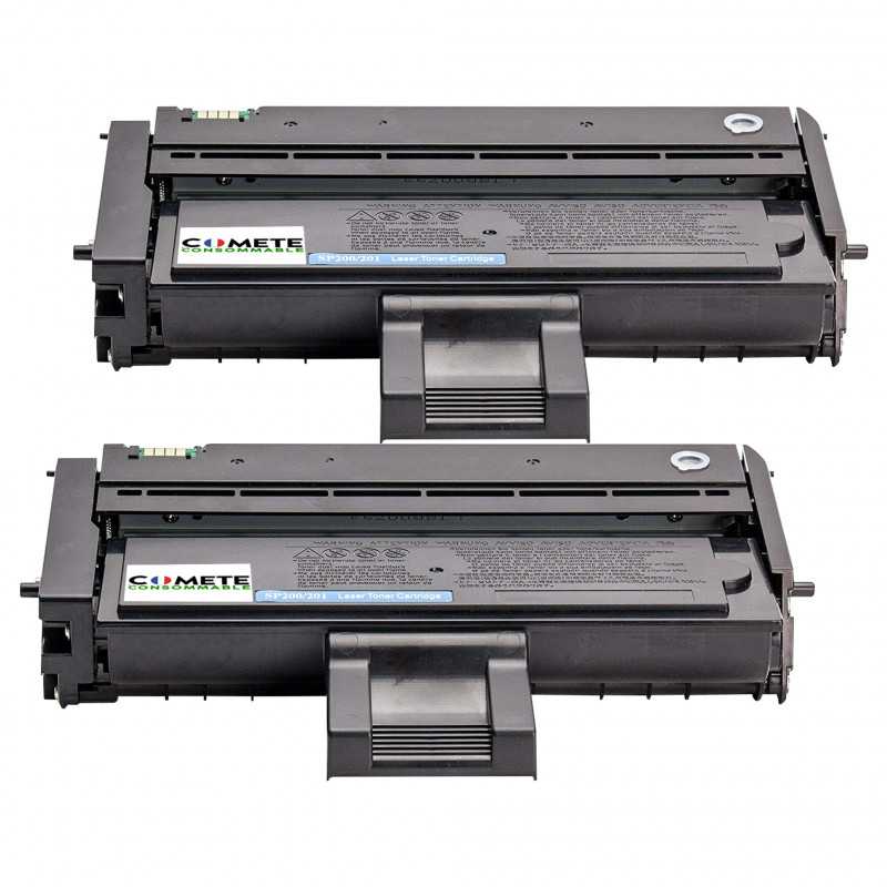 2 Toners compatibles RICOH SP200 Noir, RICOH 2 Toners compatibles RICOH SP200 Noir, RICOH