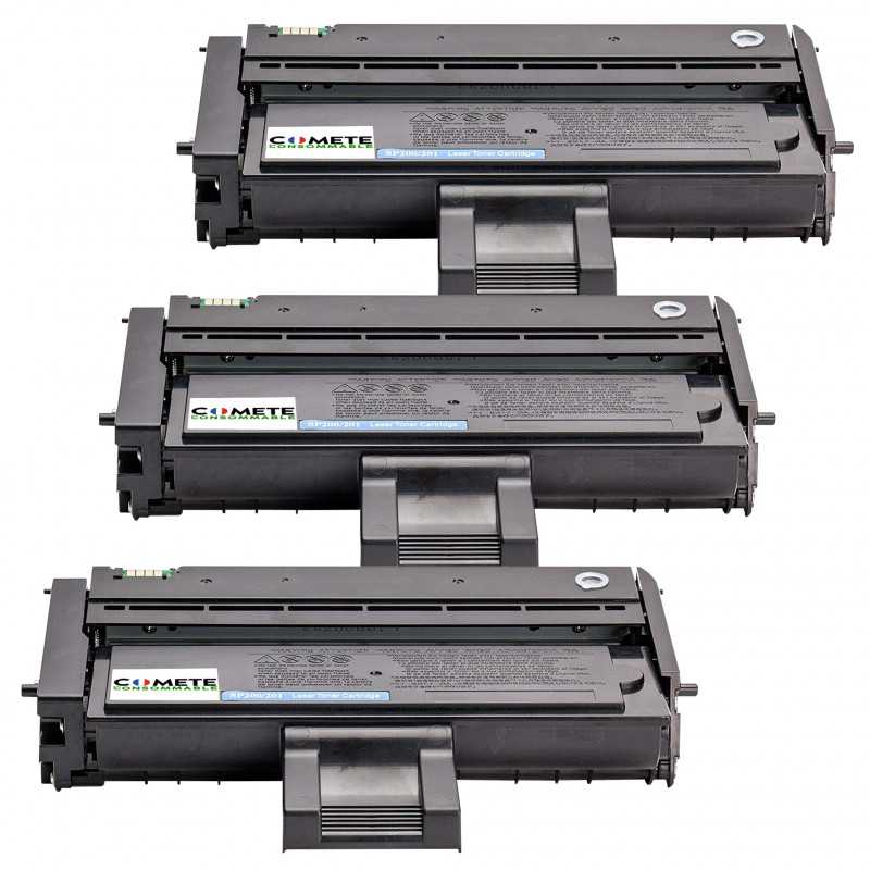 3 Toners compatibles RICOH SP200 Noir, RICOH 3 Toners compatibles RICOH SP200 Noir, RICOH