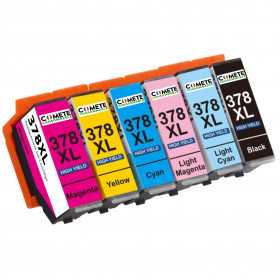6 Cartouches compatibles Epson 378XL - 1 Noir + 1 Cyan + 1 Magenta + 1 Jaune + 1 Cyan Clair + 1 Mage, EPSON