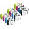 12 Cartouches 502XL compatibles avec les Imprimantes Epson Expression Home et Epson Workforce