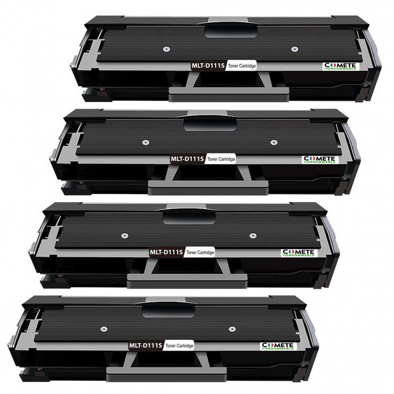 4 Toners Compatibles avec Samsung D111S MLT-D111S 111S Noir pour Imprimantes Samsung, SAMSUNG 4 Toners Compatibles avec Samsung D111S MLT-D111S 111S Noir pour Imprimantes Samsung, SAMSUNG