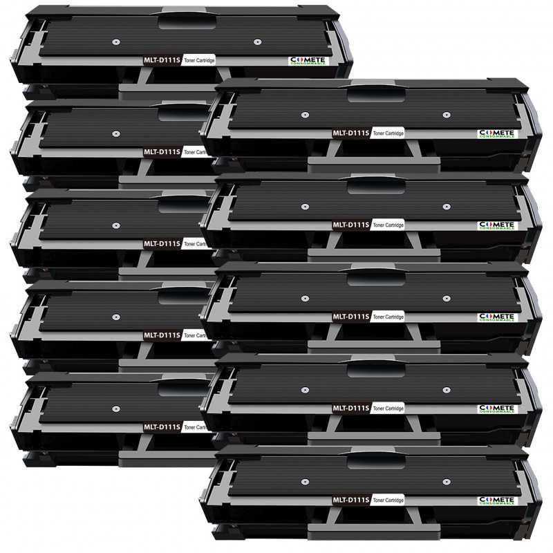 10 Toners Compatibles avec Samsung D111S MLT-D111S 111S Noir pour Imprimantes Samsung, SAMSUNG