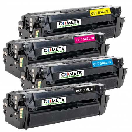 4 Cartouches de Toners Compatibles avec Samsung CPL 680 CLX-6260 506L 506 CLT-506L CLT-506S, SAMSUNG