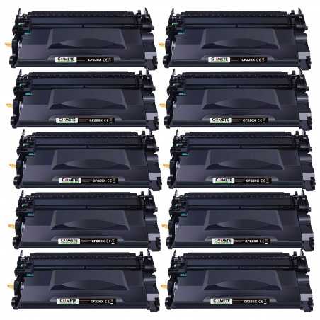 10 Toners compatibles HP 26A Noir CF226X