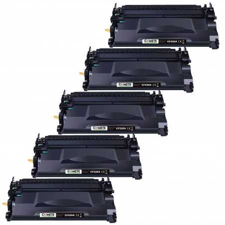 5 Toners compatibles HP 26A CF226X Noir