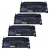 4 Toners compatibles HP 26A CF226X Noir