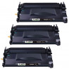 3 Toners compatibles HP 26A CF226X Noir, HP