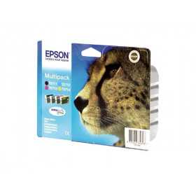 EPSON Multipack Guépard T0715 Encres DURABrite Ultra 1 Noir + 1 Cyan + 1 Magenta + 1 Jaune 23,9ml, Racine