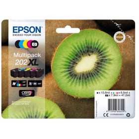 EPSON Multipack Kiwi 202XL Encre Noir + Cyan + Magenta + Jaune 1x13,8ml+3x8,5ml, Racine