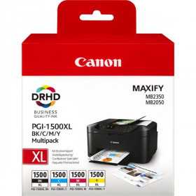 CANON Pack 4 cartouches Encre PGI 1500XL 1 Noir + 1 Cyan + 1 magenta + 1 Jaune 3x12ml+1x34,7ml, Racine