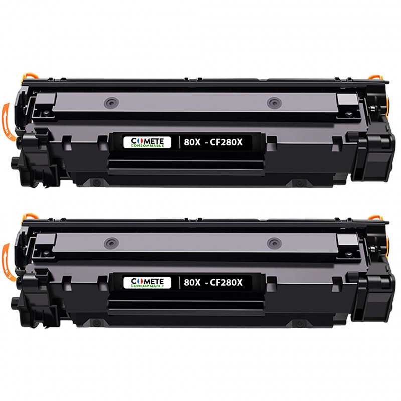 2 Toners compatibles 80X CF280X, HP 2 Toners compatibles 80X CF280X, HP