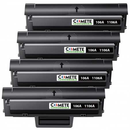4 Toners compatibles HP 106A 1106A Noir
