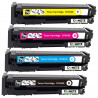 4 Toners compatibles HP 201 - 1 Noir + 1 Cyan + 1 Magenta + 1 Jaune, HP