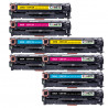 8 Toners Compatibles HP 304/305/312A - 2 Noir + 2 Cyan + 2 Magenta + 2 Jaune, HP