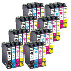 32 Cartouches 16XL compatibles Epson Workforce C13T16214010 - 8 Noir + 8 Cyan + 8 Magenta + 8 Jaune, EPSON