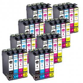 32 Cartouches 16XL compatibles Epson Workforce C13T16214010 - 8 Noir + 8 Cyan + 8 Magenta + 8 Jaune, EPSON