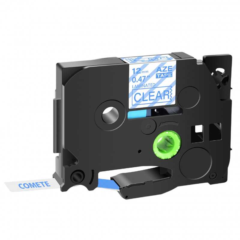 1 Ruban compatible Brother TZe-133 Bleu sur transparent cassette recharge pour étiqueteuse Brother, Racine 1 Ruban compatible Brother TZe-133 Bleu sur transparent cassette recharge pour étiqueteuse Brother, Racine