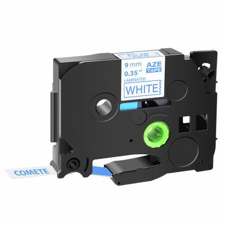 1 Ruban compatible Brother TZe-223  Bleu sur Blanc cassette recharge pour étiqueteuse Brother