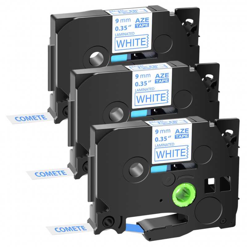 3 Rubans compatible Brother TZe-223 Bleu sur Blanc cassette recharge pour étiqueteuse Brother, Racine 3 Rubans compatible Brother TZe-223 Bleu sur Blanc cassette recharge pour étiqueteuse Brother, Racine
