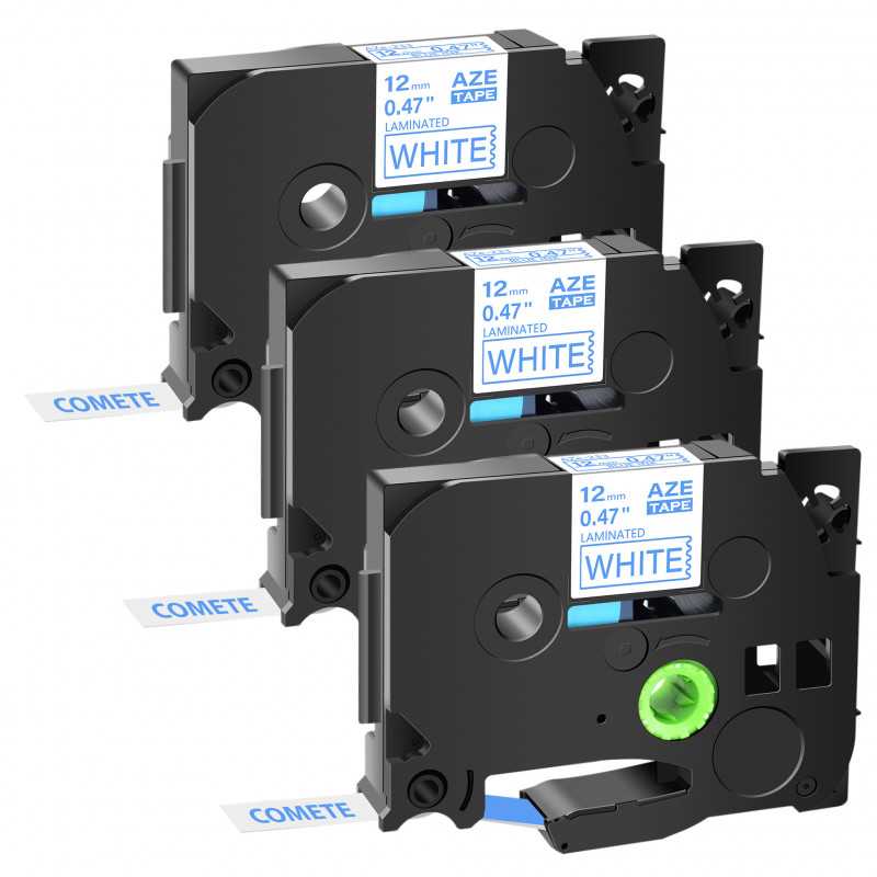 3 Rubans compatible Brother TZe-233 Bleu sur Blanc cassette recharge pour étiqueteuse Brother, Racine 3 Rubans compatible Brother TZe-233 Bleu sur Blanc cassette recharge pour étiqueteuse Brother, Racine
