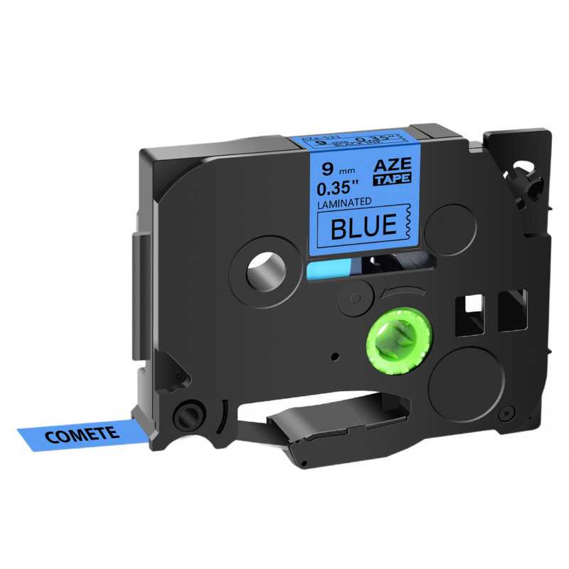 1 Ruban compatible Brother TZe-521 Noir sur Bleu cassette recharge pour étiqueteuse Brother, Racine 1 Ruban compatible Brother TZe-521 Noir sur Bleu cassette recharge pour étiqueteuse Brother, Racine