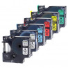 6 Rubans Étiqueteuses Compatibles pour Dymo D1 45010 45013 45016 45017 45018 45019 - 12mm x 7m